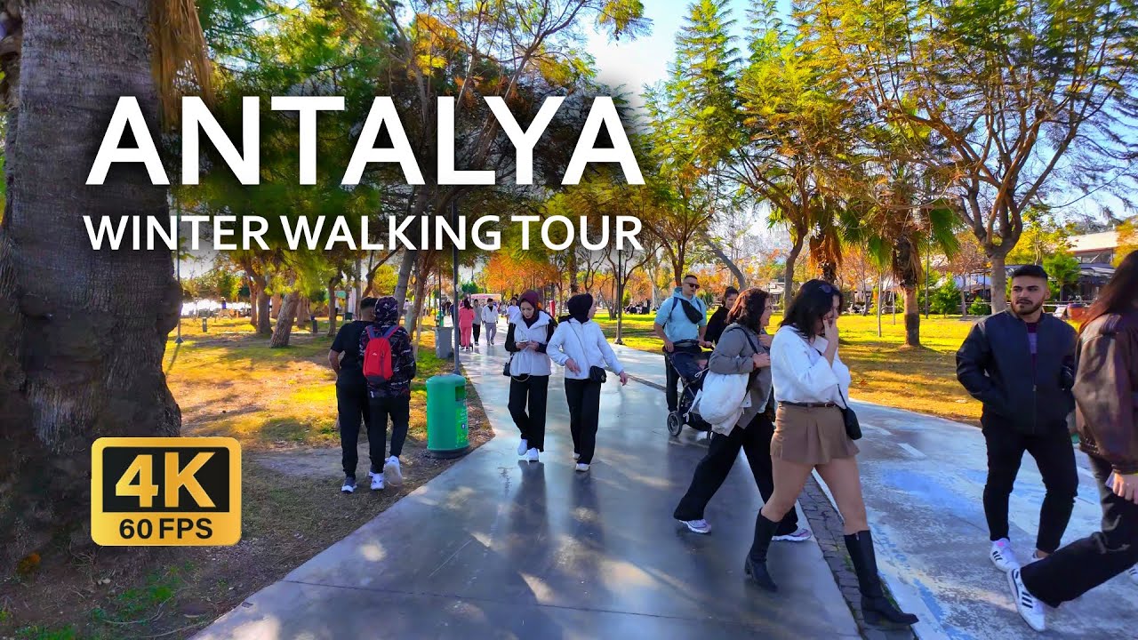 KONYAALTI walking tour in Antalya, Turkey. Winter 2024