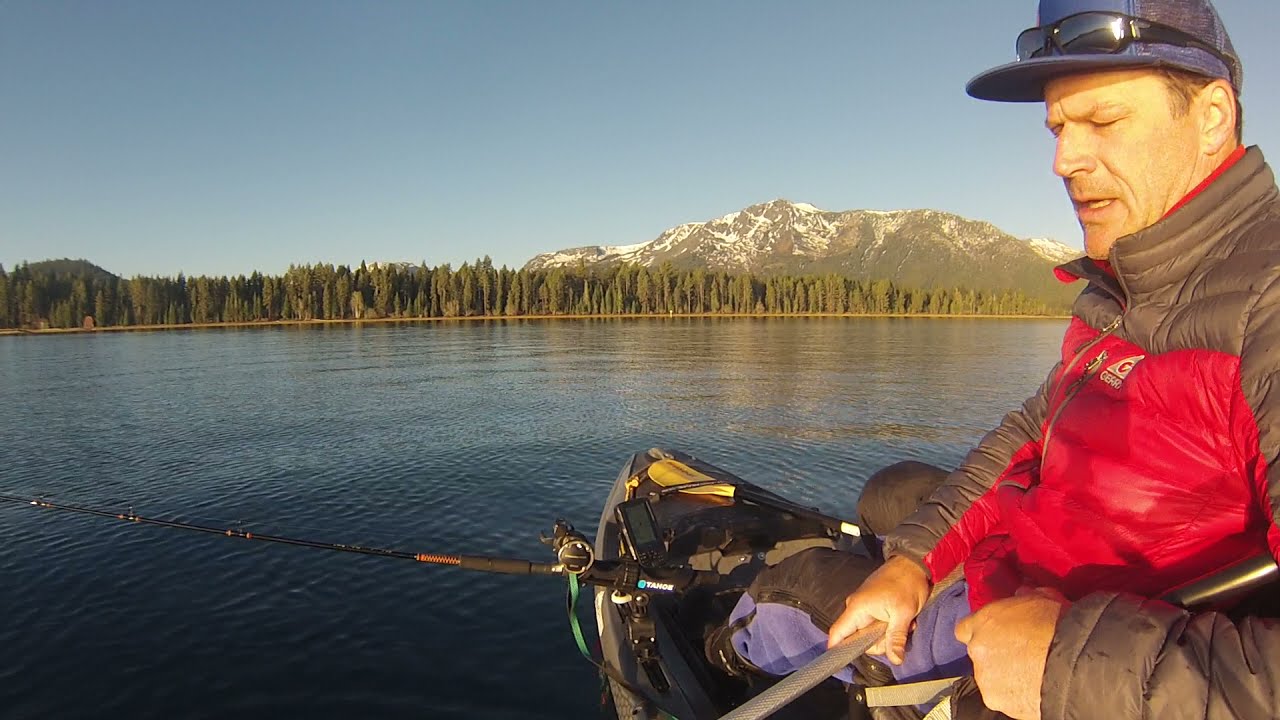 Kayak Fishing Lake Tahoe, 5/13/2021 Nice Brown Trout