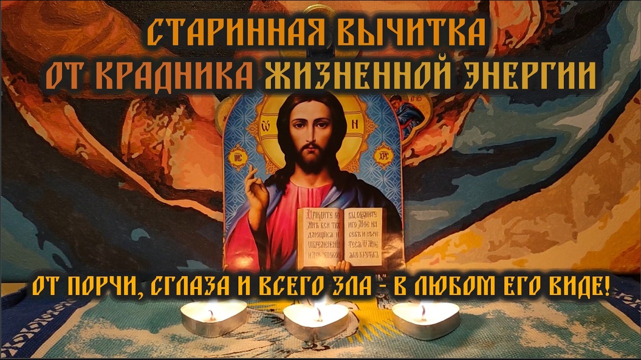 Старинная вычитка от Крадника жизненной энергии🔥От порчи, сглаза и всего зла - в любом его виде!🙏🕯️🙏