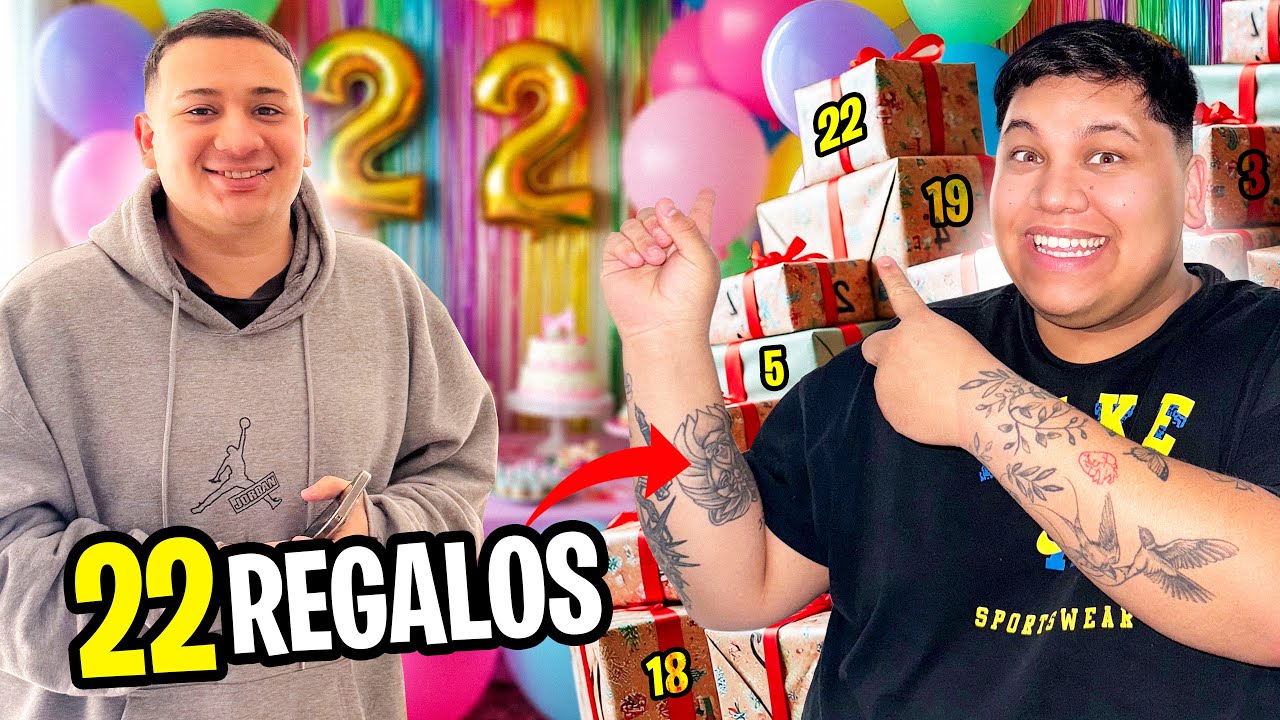 LE COMPRO 22 REGALOS POR SU CUMPLEAÑOS A MI NOVIO || Franco Gómez