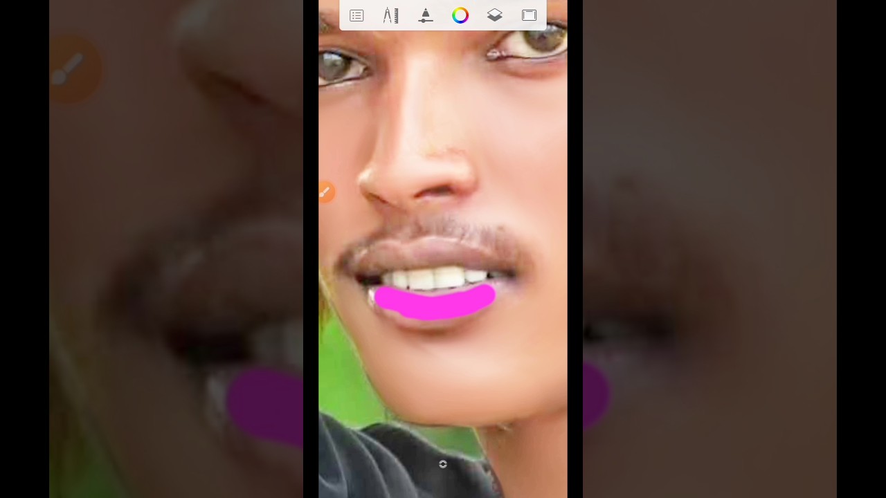 Autodesk Sketchbook Face Smooth Editing Tutorial #shorts #short #youtubeshorts #vairalshort #tendin