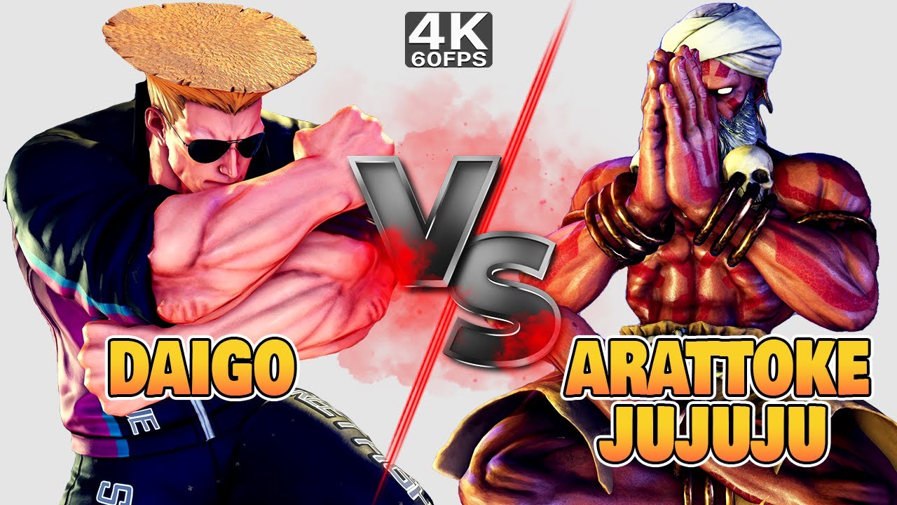 SFV - Guile (Daigo) vs. Dhalsim (Arattokejujuju) in 4K/UHD [Street Fighter V]