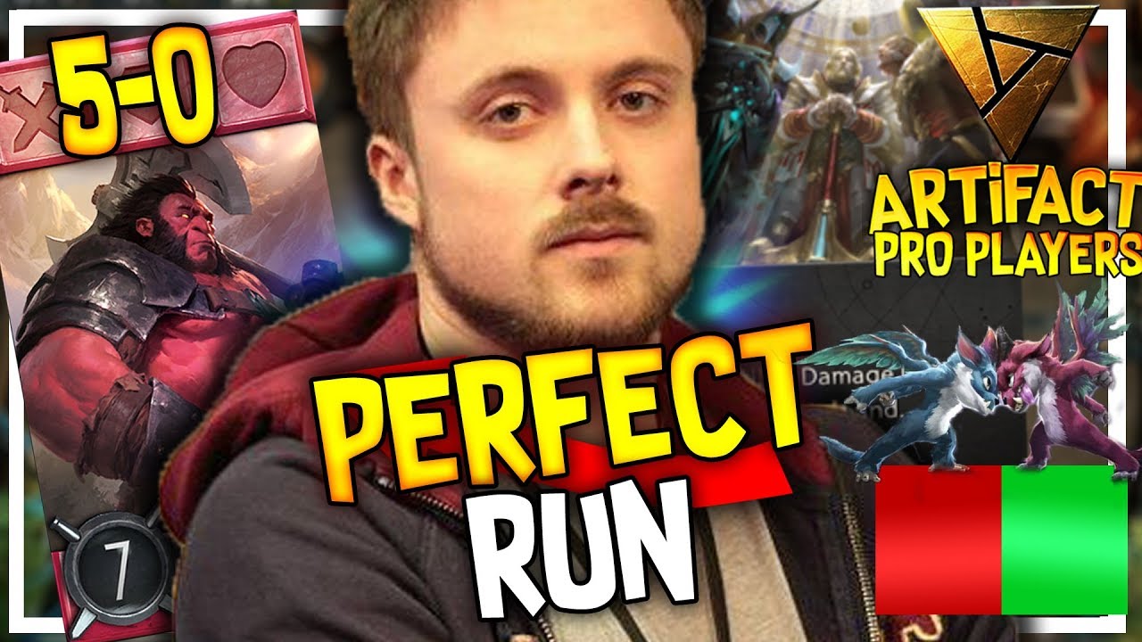 Artifact Day 3 - Forsen Makes a Perfect Run in Draft - Red Green Deck