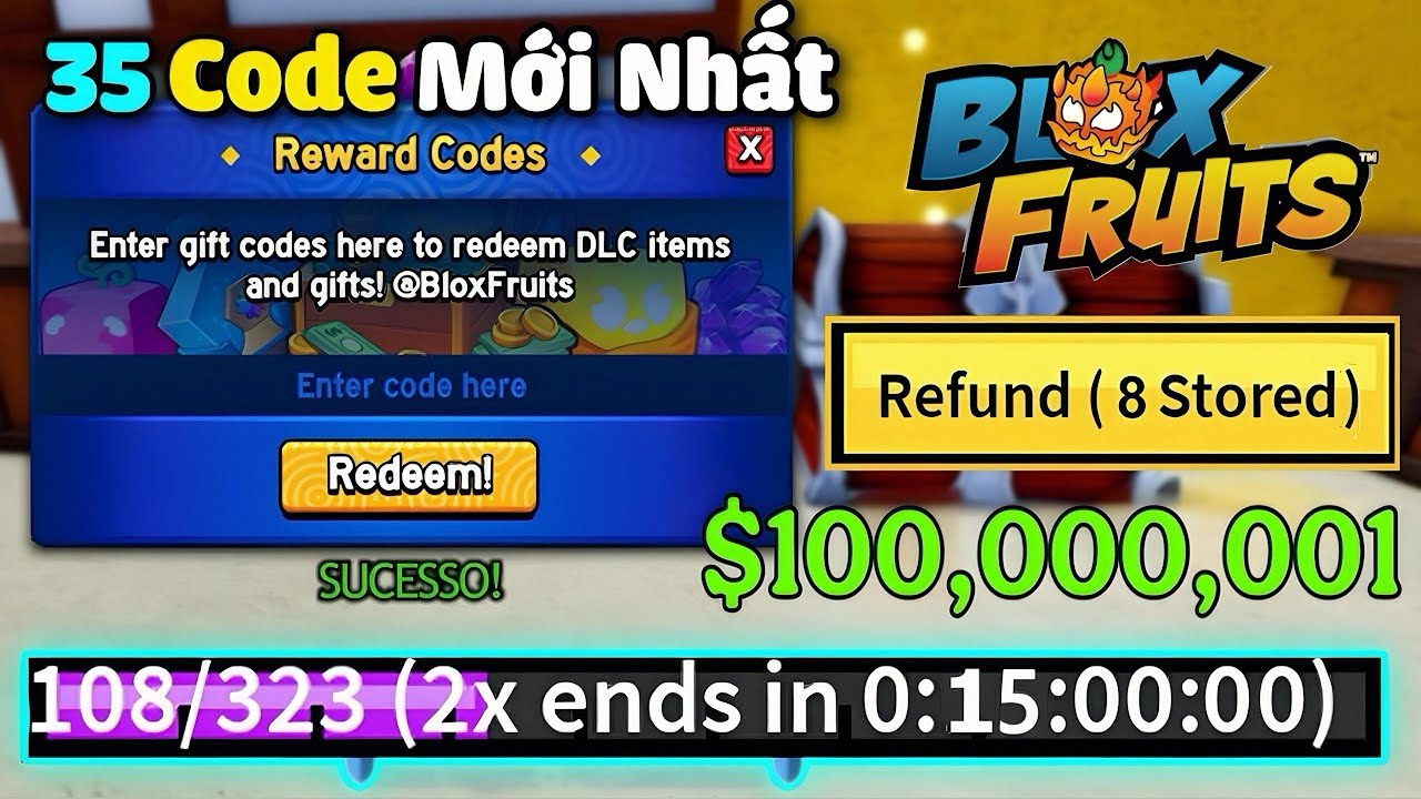Tổng Hợp 35 CODE X2 Kinh Nghiệm Và RESET Chỉ Số STAT Mới Nhất Trong Blox Fruit | Roblox
