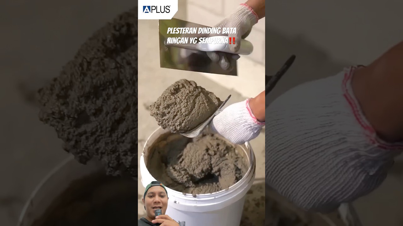 Cara plester dinding bata ringan pakai mortar aplus 22 #shorts #diy #plaster #plesterdinding #aplus