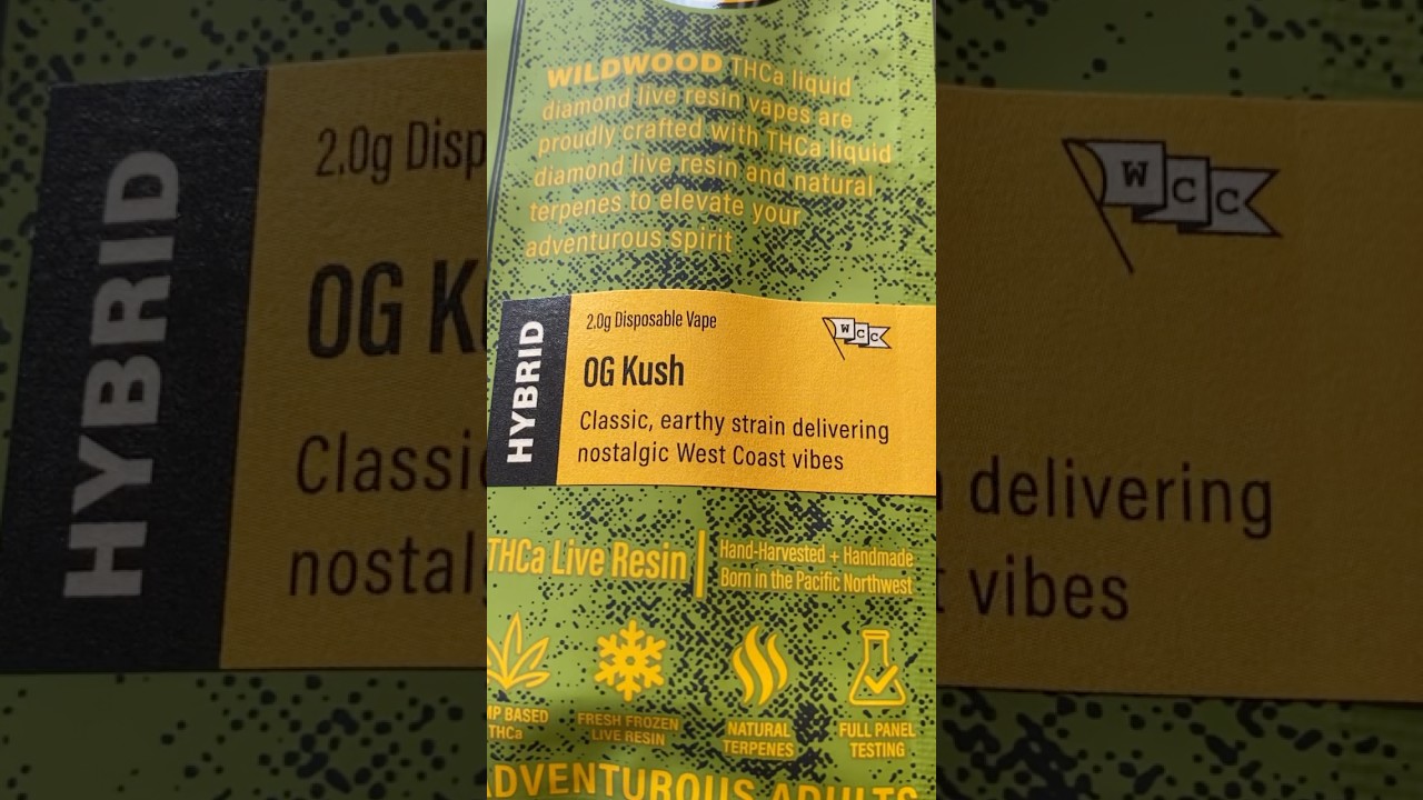 OG Kush 2g live resin disposable 🔥save 15% on Wildwood Cannabis Co link in bio #shorts