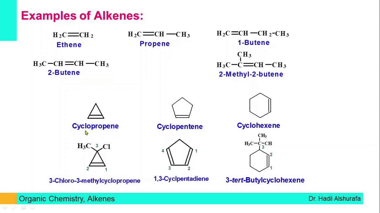 8- Alkenes (Lecture 8) أساسيات الكيمياء العضوية