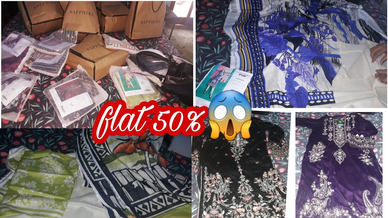 Flat 50% off Sapphire Sale Unstitched & stitched 2021- Vlogs for all