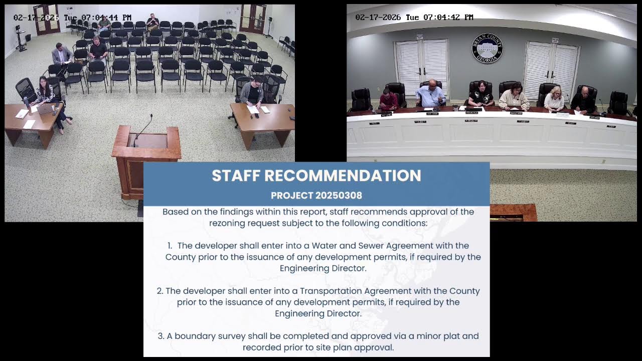 Bryan County Planning & Zoning Meeting February 17th, 2026
