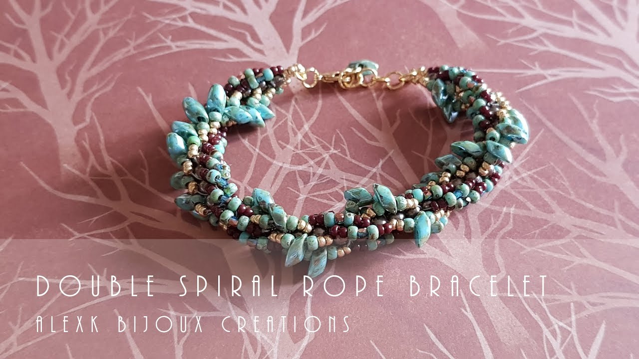 Double Spiral Stitch Beaded Bracelet  | Jewellery Making Tutorial
