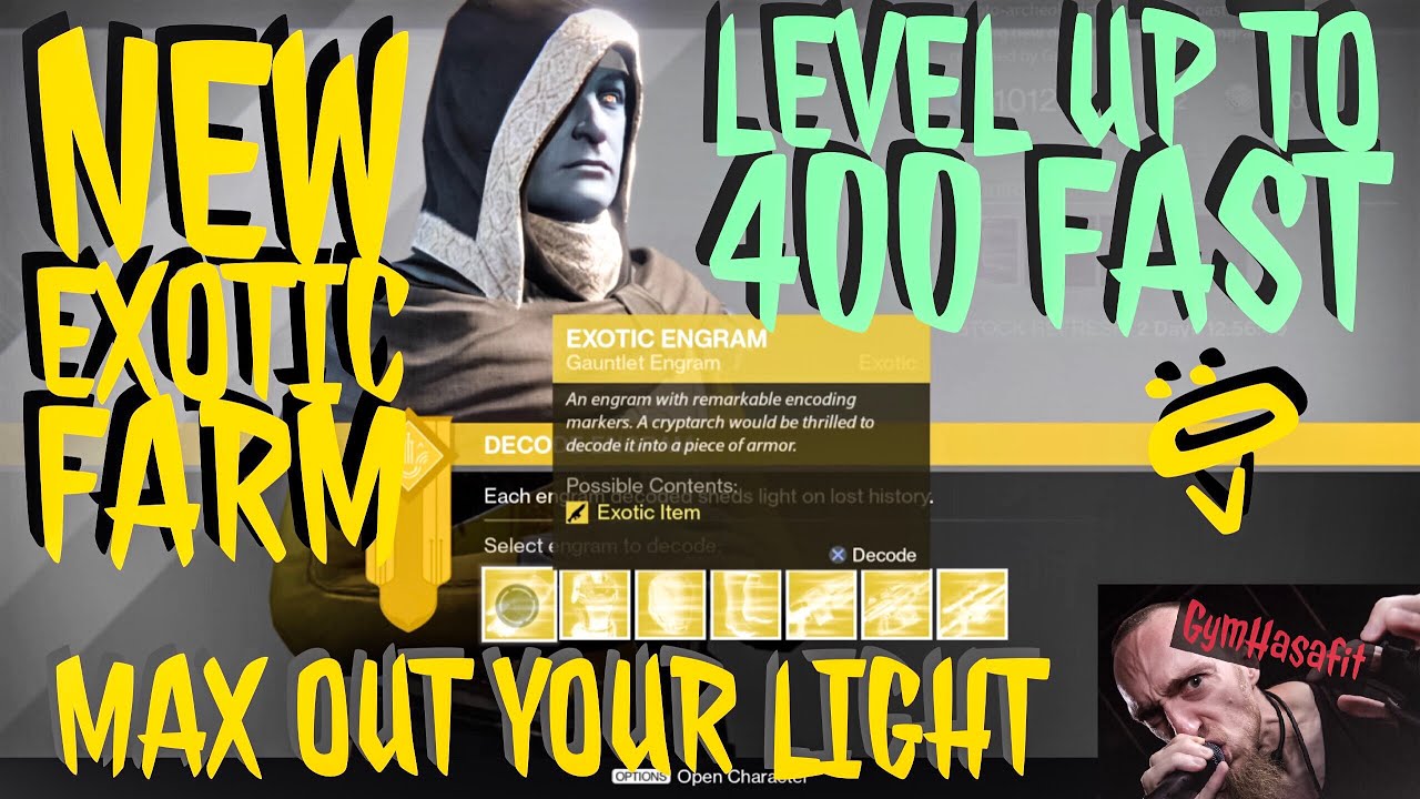 Destiny 1: How to get to 400 light fast : Exotic Farm Solo