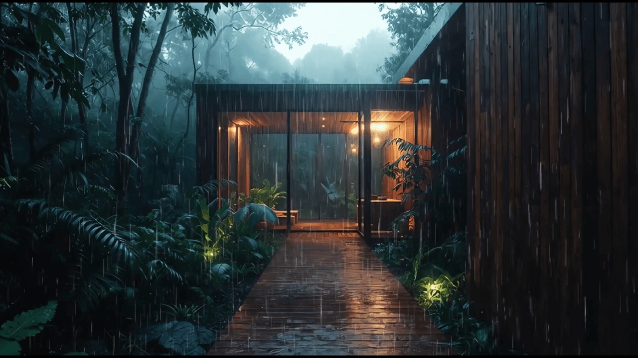 🌧 Rain Sounds in a Cozy Cabin | Deep Sleep & Relaxing Forest Ambience 🌲 - [3 Hours]