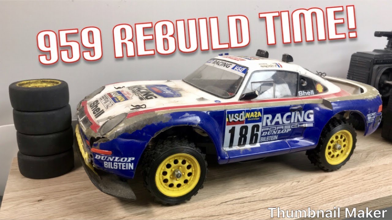 Vintage Tamiya RC Car Porsche 959 v2 restoration - Part 2: The chassis rebuild