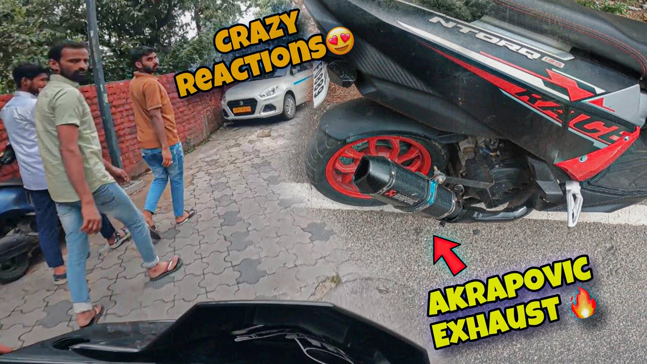 NTORQ 125 LOUD EXHAUST 🔥 || PUBLIC REACTIONS 😍 || AsHu46