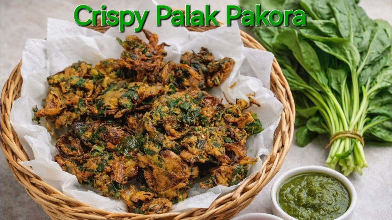 Crispy Palak Pakoda Recipe | Ramadan Snacks 