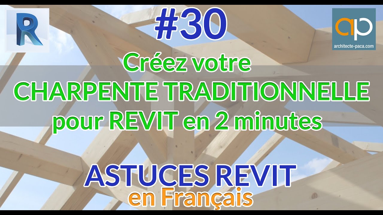 Charpente / Ferme REVIT comment la réaliser en 2 minutes facilement - #REVIT Tutorial N°30