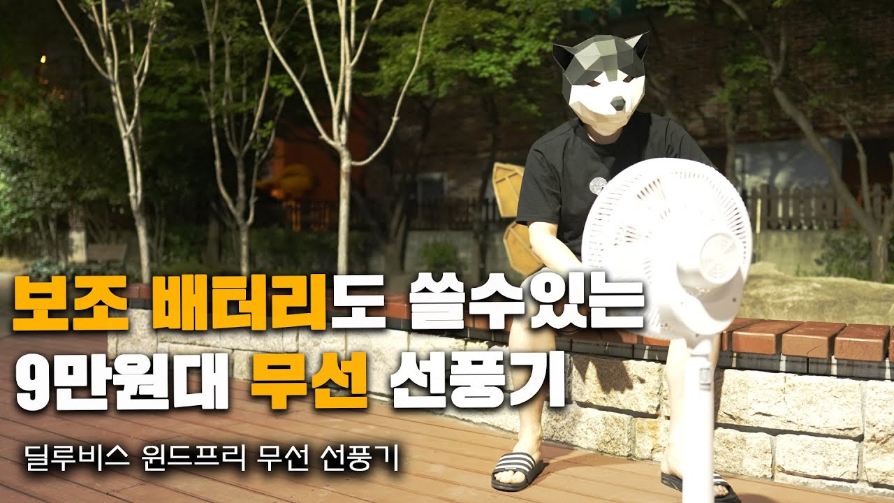 보조배터리로 충전할수 있어 야외 활용성 좋은 무선 선풍기 / 딜루비스 윈드프리 무선 선풍기 리뷰