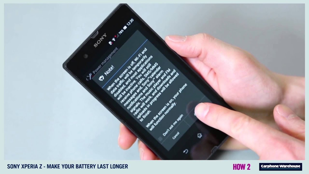 SONY XPERIA Z - HOW 2 Make your battery last longer?