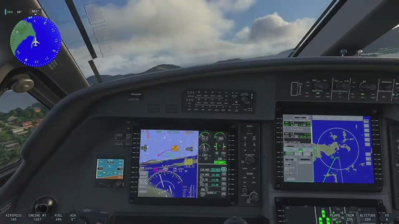 Scenic landing at Roadtown, British Virgin Islands (TUPJ)