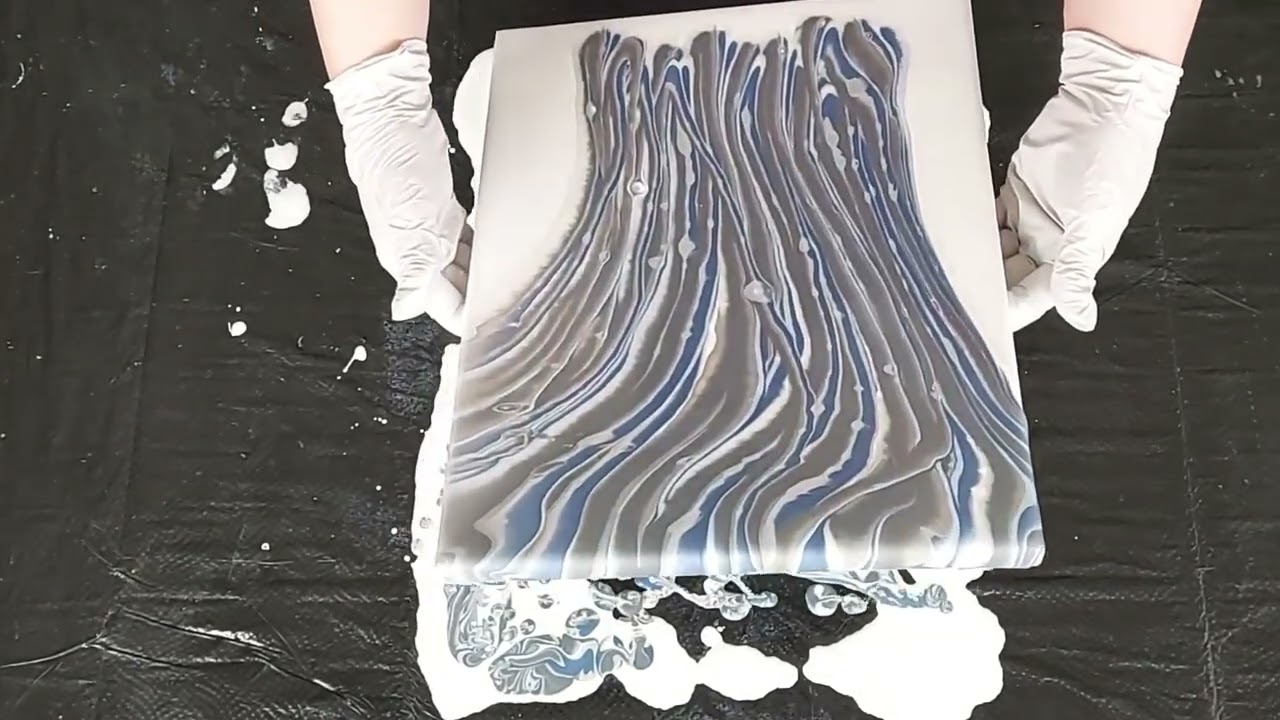 Super Easy Acrylic Paint Pouring for Beginners - The Ribbon Pour Technique