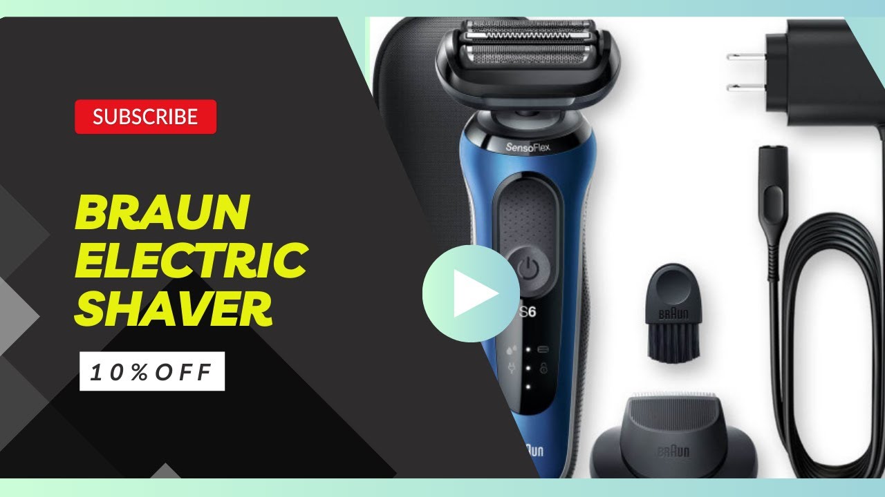 Braun Electric Shaver for Sensitive Skin, Wet & Dry Shave, Series 6