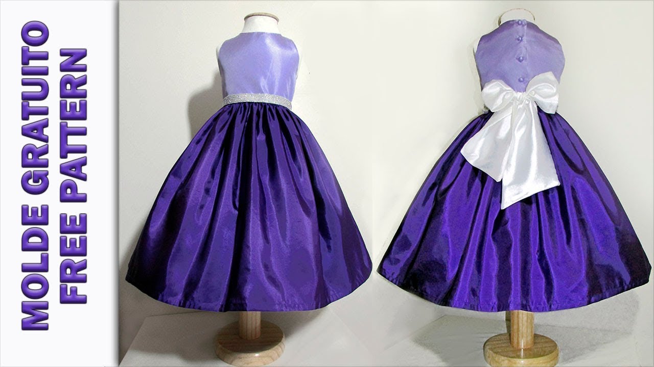 Vestido de Festa em Tafetá - 4 a 9 anos