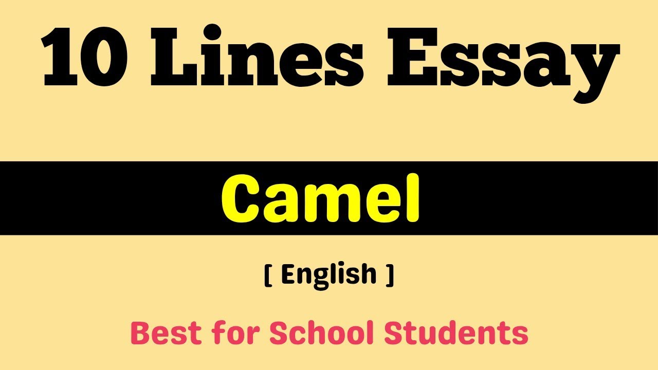 10 lines essay on Camel 🐪 | Essay on Camel in English | Short essay 