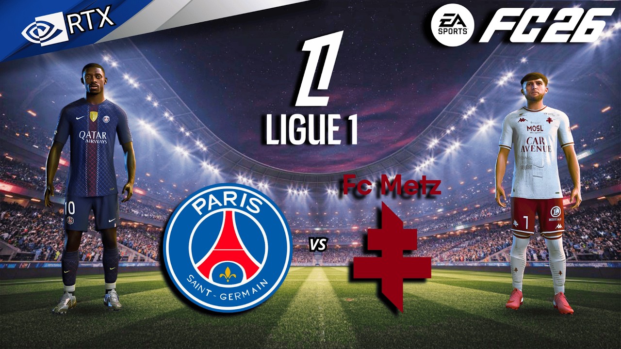FC 26 - PSG vs FC Metz Ft. Dembele, Vitinha | Ligue 1 25/26 Full Match | PC™ [4K60]