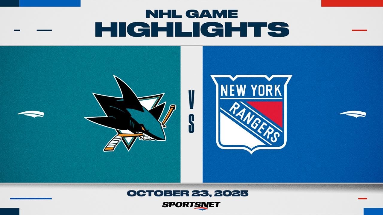 NHL Highlights | Sharks vs. Rangers - October 23, 2025