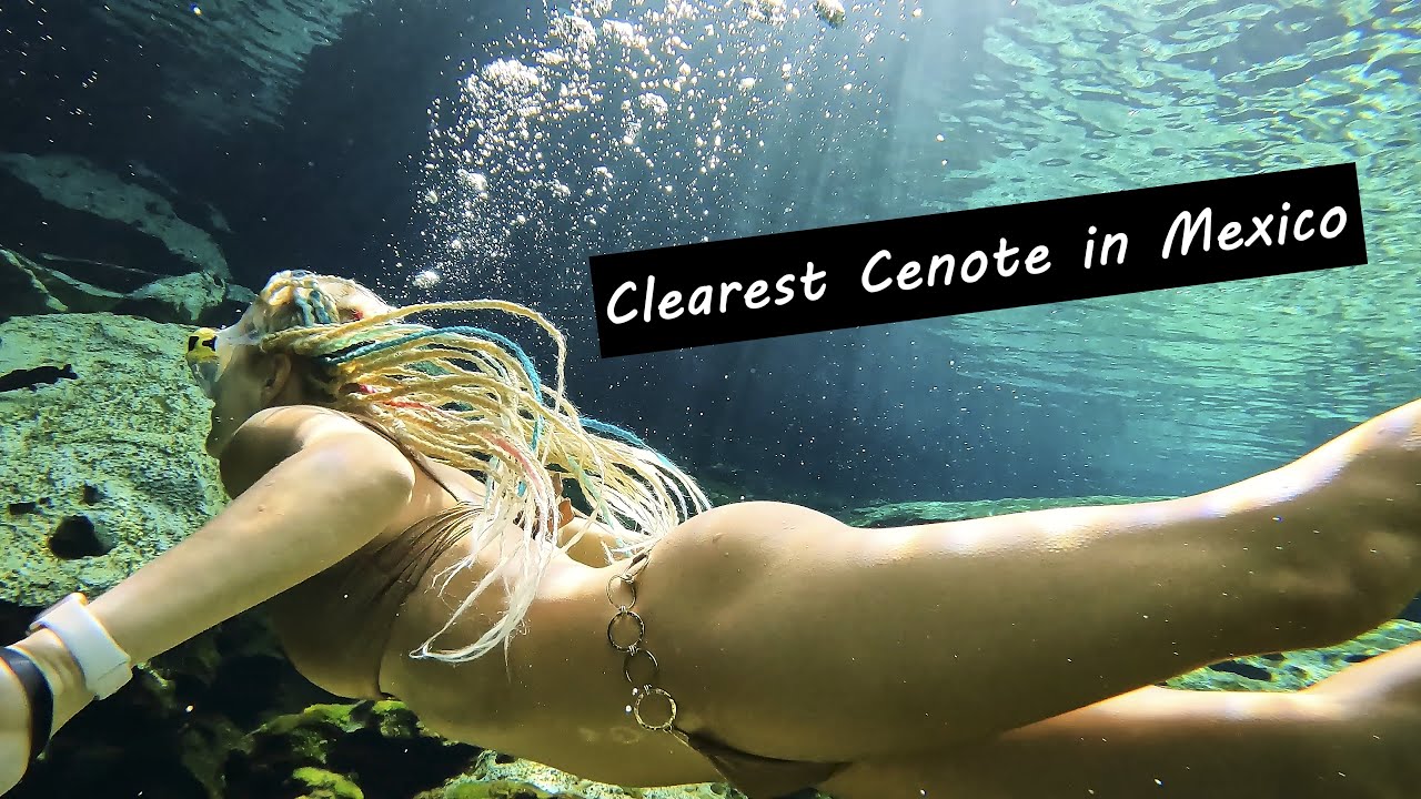 The Clearest & Bluest CENOTE in MEXICO! CENOTE AZUL! Budget JUNGLE BUNGALOW in TULUM! FREE ART WALK!