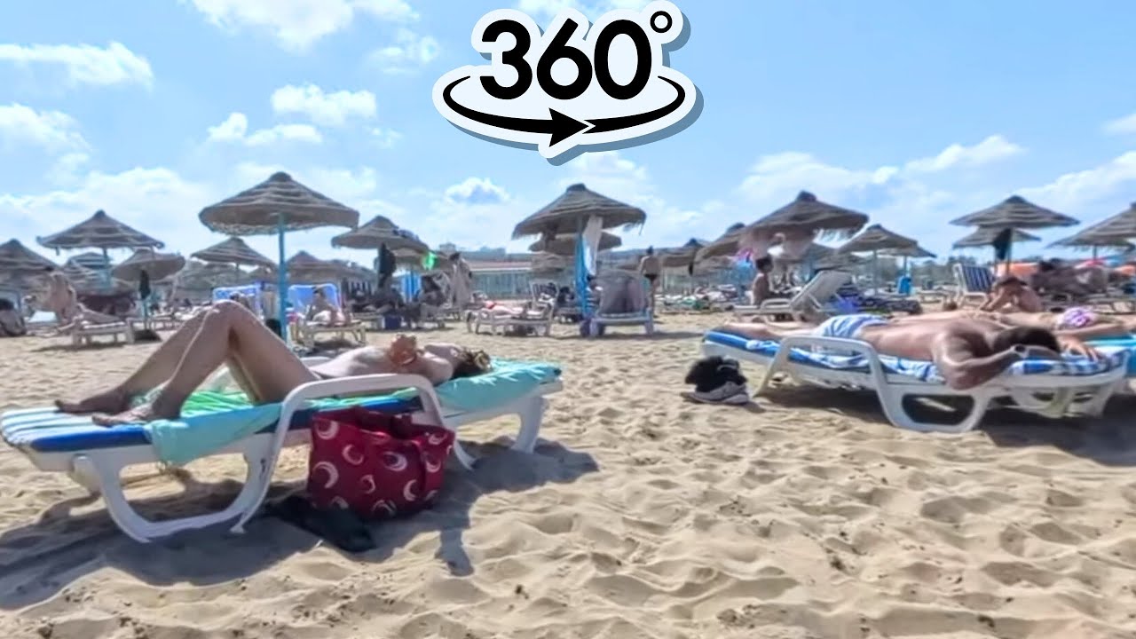 Beach Bogatell | Video VR360° | Virtual Walking Tour | 25 Jule 2024 | 5.7K 60FPS