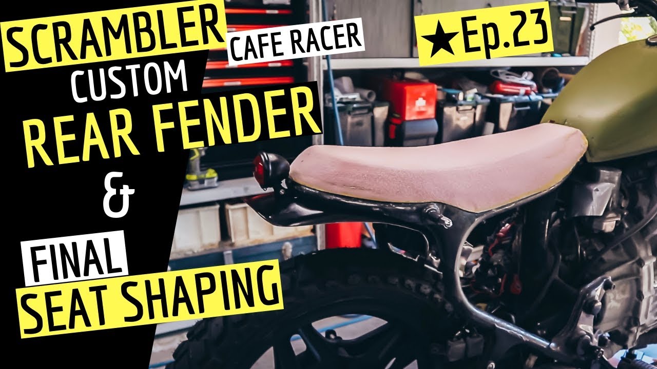 Custom Cafe Rear Fender & Final Scrambler Seat Pan Shaping Ep.23