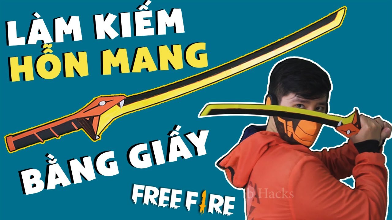 Làm KIẾM HỖN MANG FREE FIRE bằng giấy || Cobra Katana || Linh tinh vlog