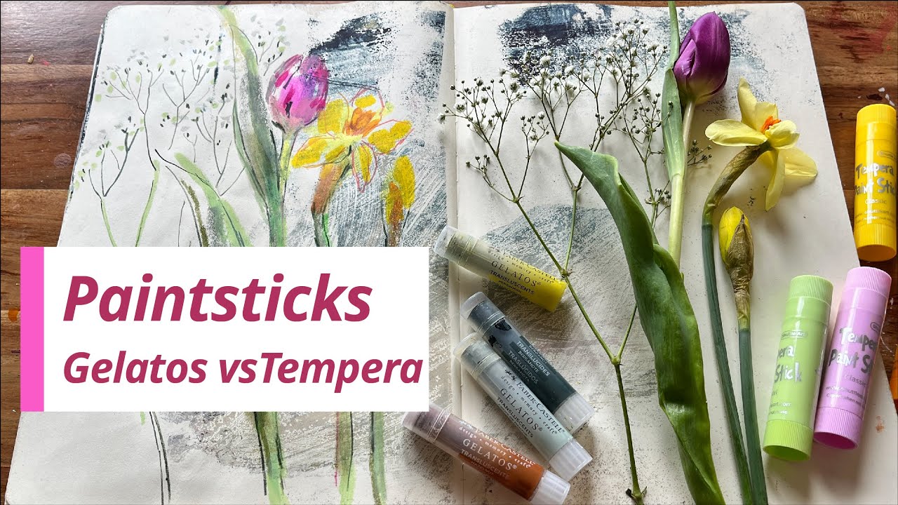 Faber Castell Gelatos против Tempera Paint Sticks: распаковка и образцы