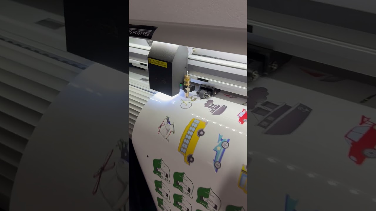 TENETH TN48CCD Vinyl Cutting Plotter-Print Cut Demonstration-Stickers #stickers #plotter #printing