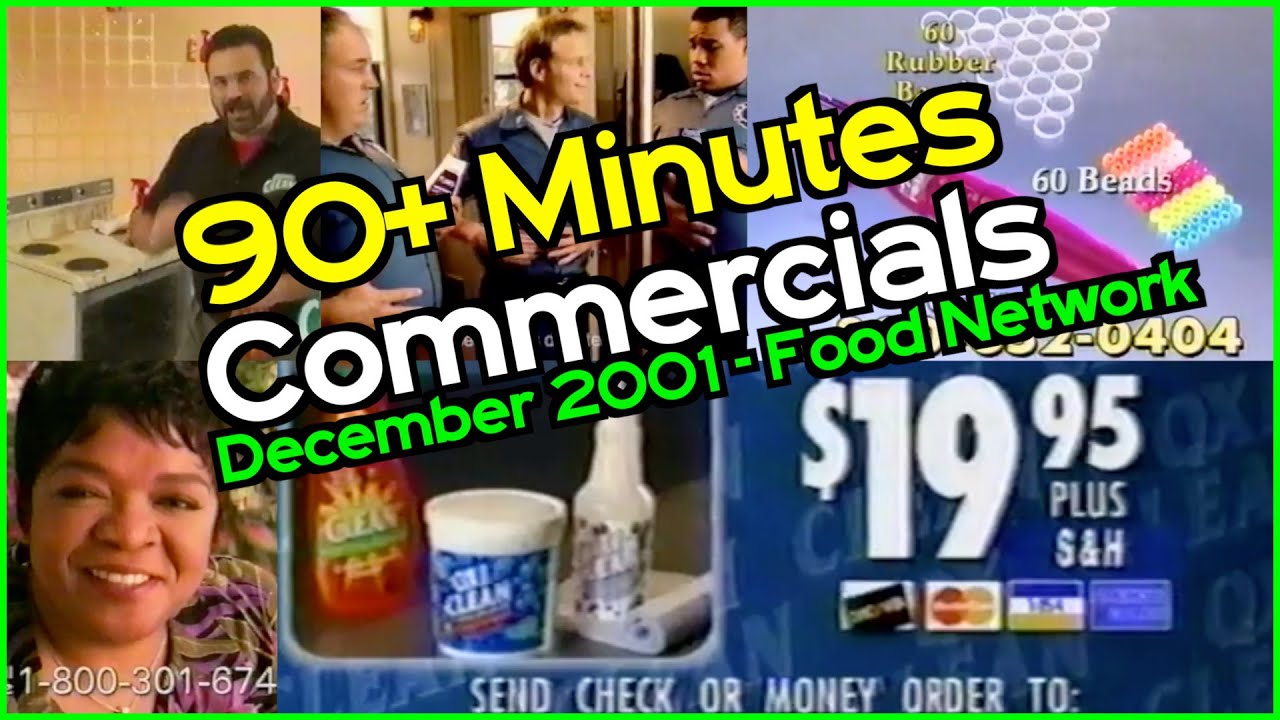 90+ Minutes of Commercials - December 2001 - Food Network