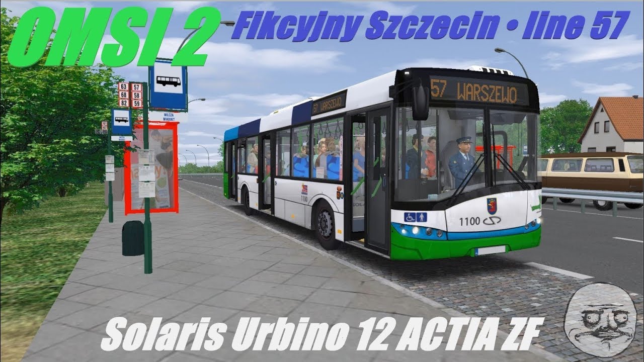 OMSI 2 • Fikcyjny Szczecin (line 57) • Solaris Urbino 12 ACTIA ZF