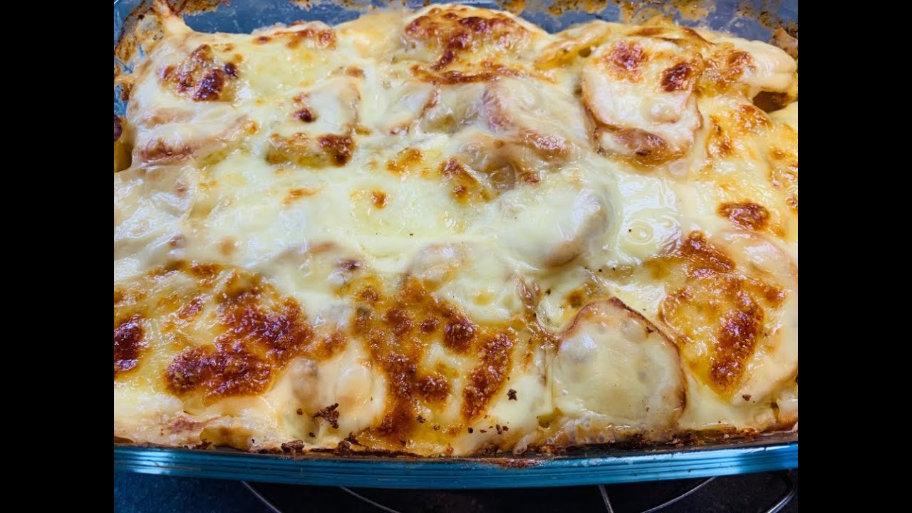 Kartoffelgratin mit gekochtem Schinken!