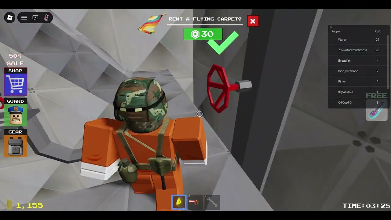 Roblox  barry prison run speedrun (with gamepasses)