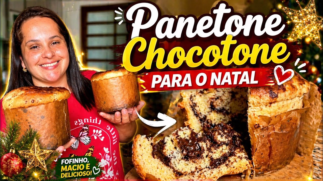 A MELHOR RECEITA😋A MAIS FÁCIL E SUPER MACIO😋 Panetone e Chocotone Caseiro 