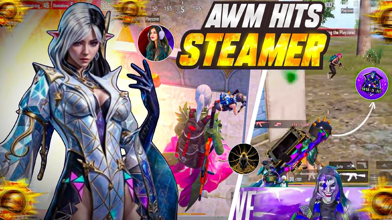 AWM HITS GIRL STREAMER | WITH INTENSE 1V4 CLUTCH 💀 |