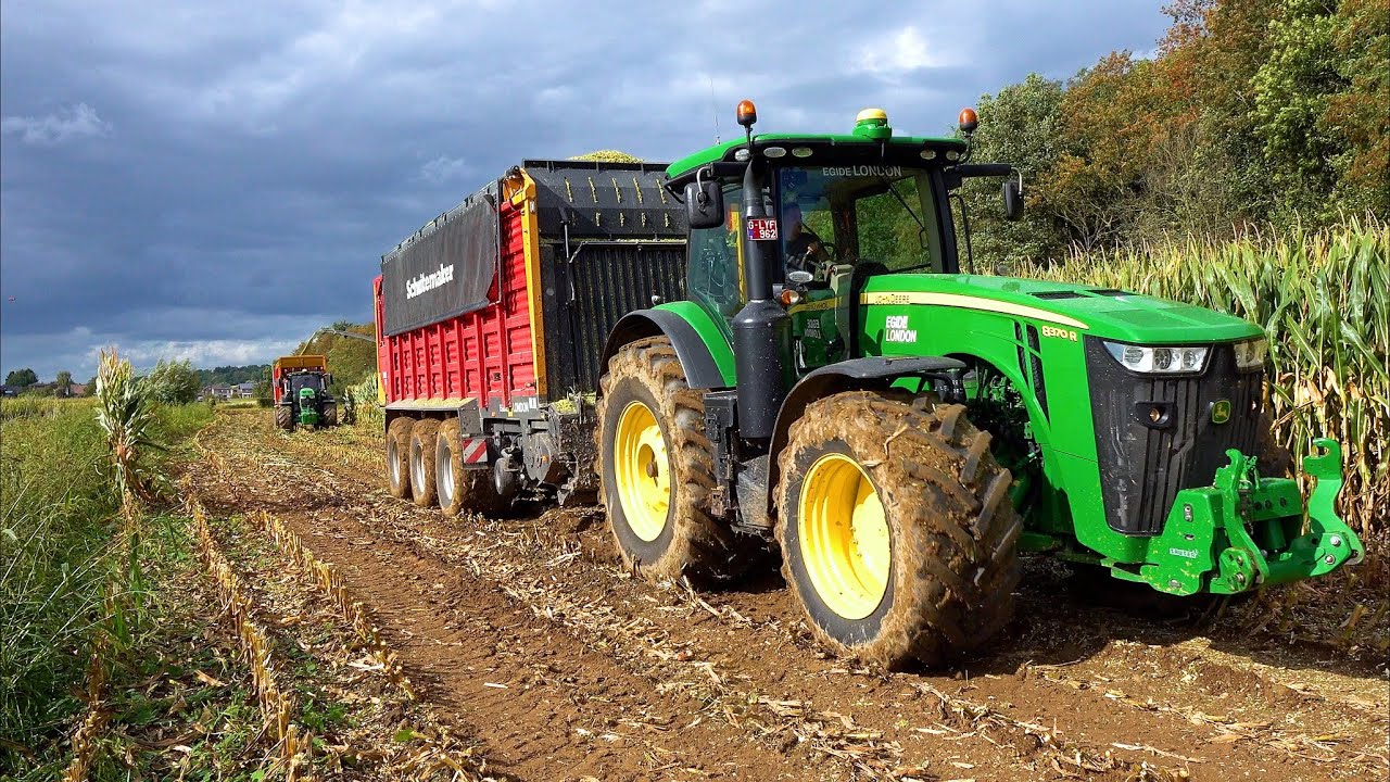Maïs 2025 : Egide London | Claas Jaguar 990 | John Deere 8370R | Maisernte  | Schuitemaker | Scenery