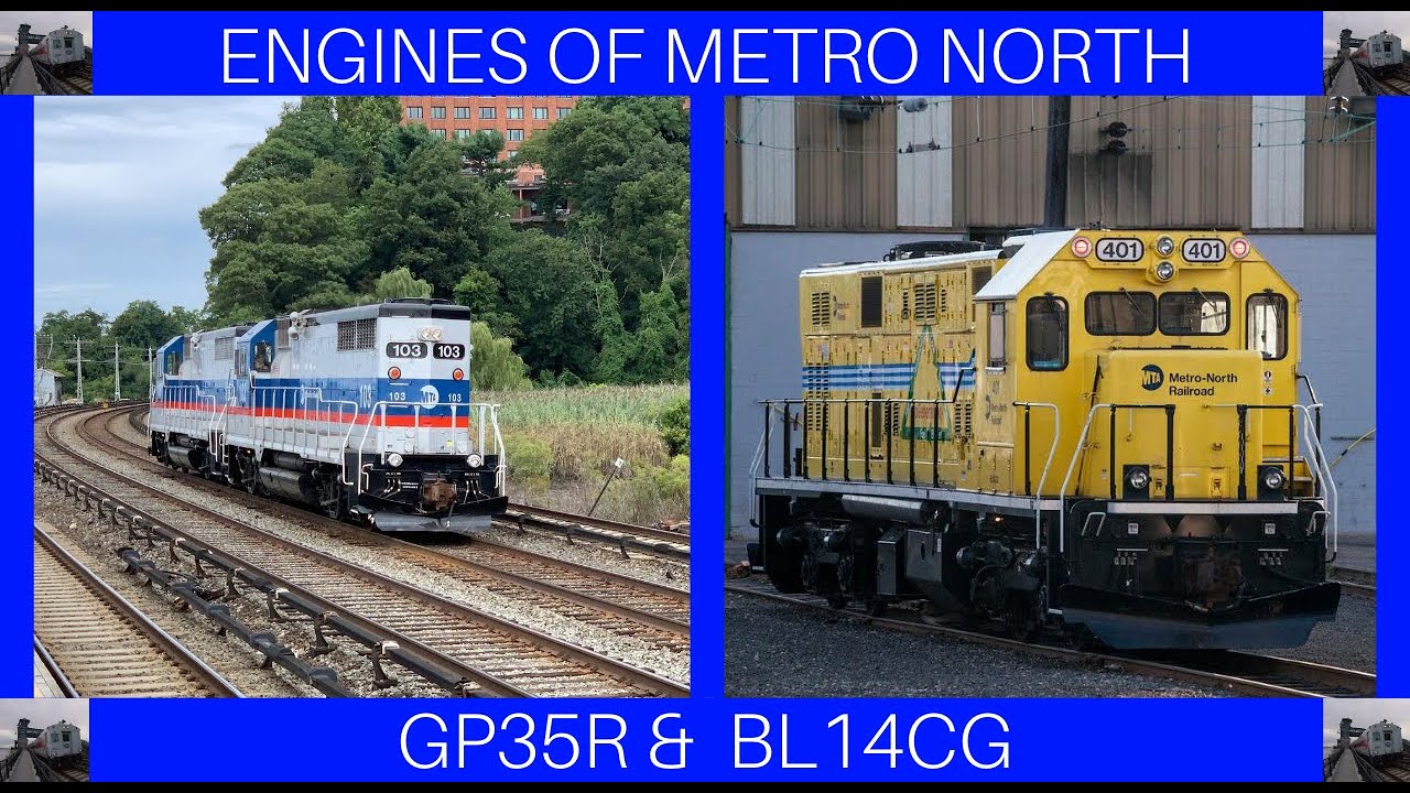 Engines of Metro North EMD GP35R and Brookville BL14CG