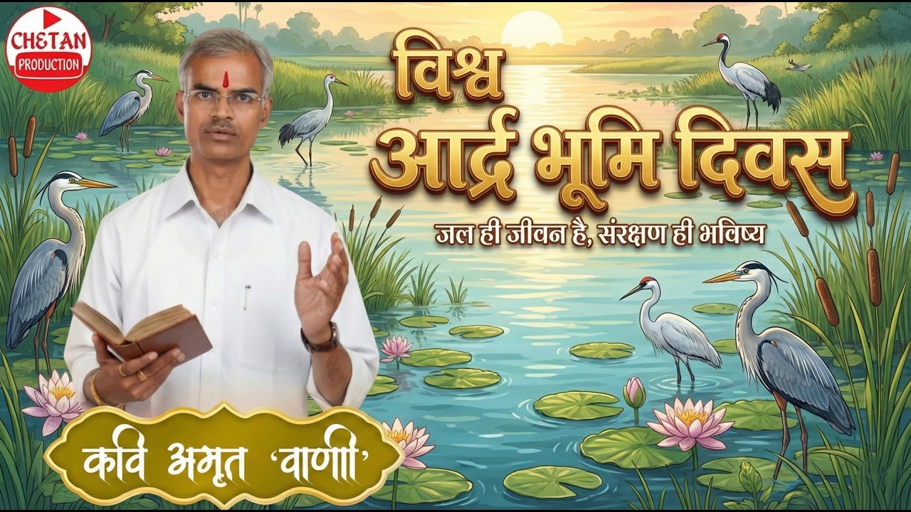 आर्द्र भूमि – गीली भूमि ही तो है सबसे अधिक प्यारी 🌿 | 2 फरवरी 2026 | कवि अमृत ‘वाणी’ | #Wetlands