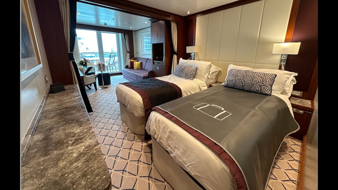Экскурсия по номеру Encore в отеле Seabourn - номер Veranda Suite V2.