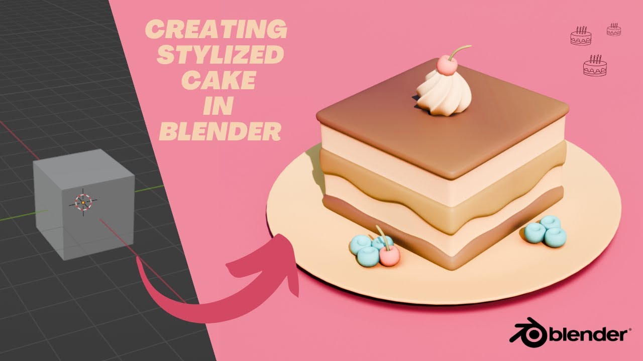 Creating a Cake Slice In Blender 4 - Time-Lapse Tutorial