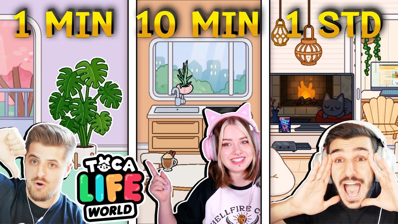 1 MIN vs 10 MIN vs 1 STUNDE! TOCA BOCA Build Battle mit KATJA, CLAUDIO & RENE!