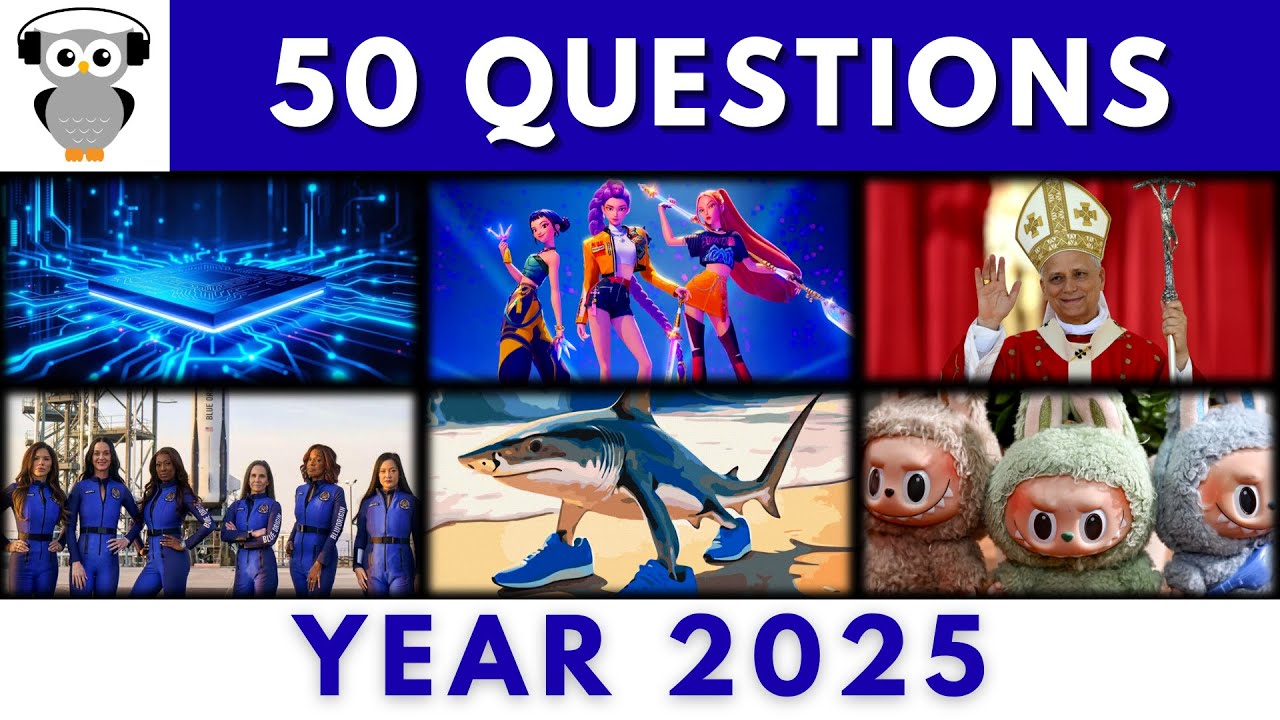 2025 Year End Quiz Trivia 2025 | End Of Year Quiz | Quiz Of The Year 2025 | 50 Questions