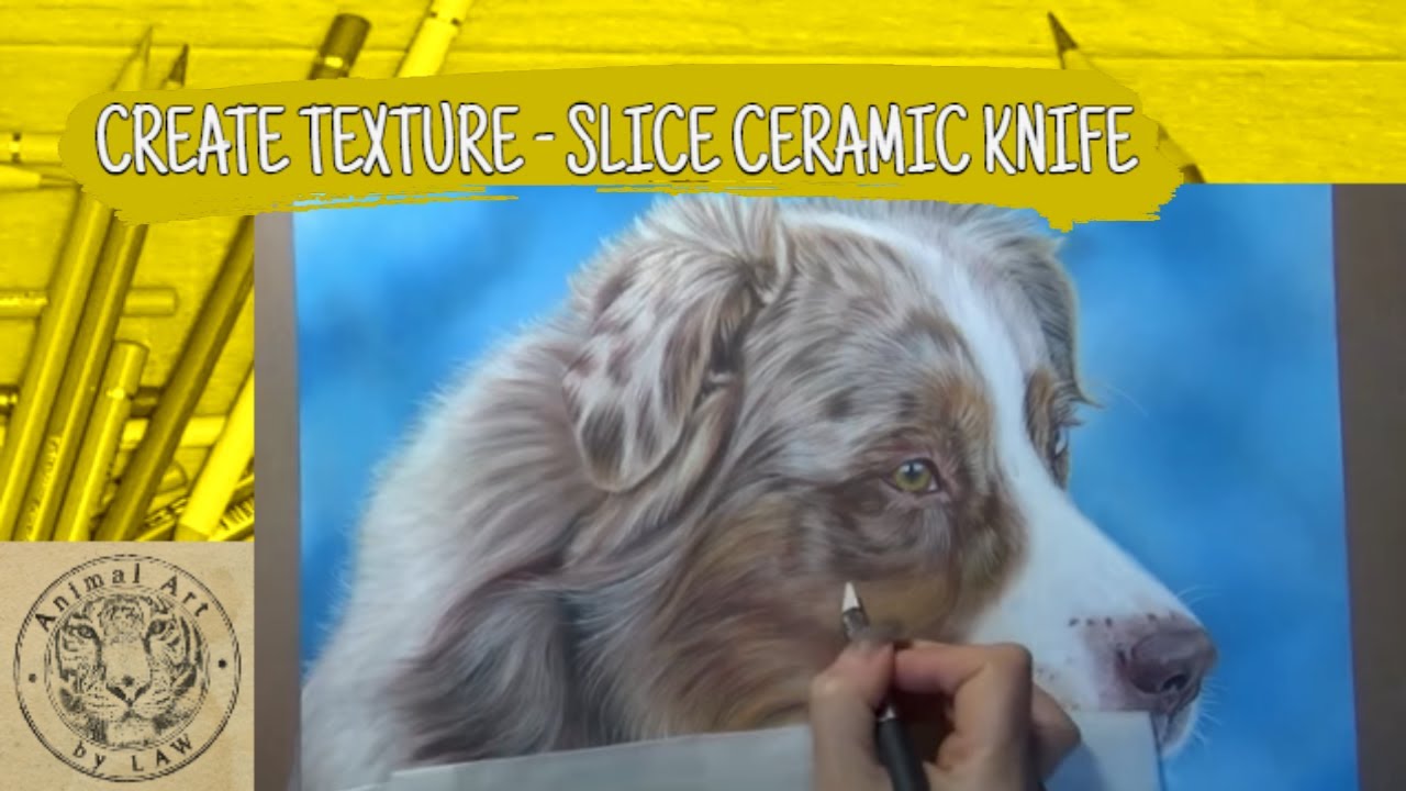 Using a Slice ceramic knife to create fur texture