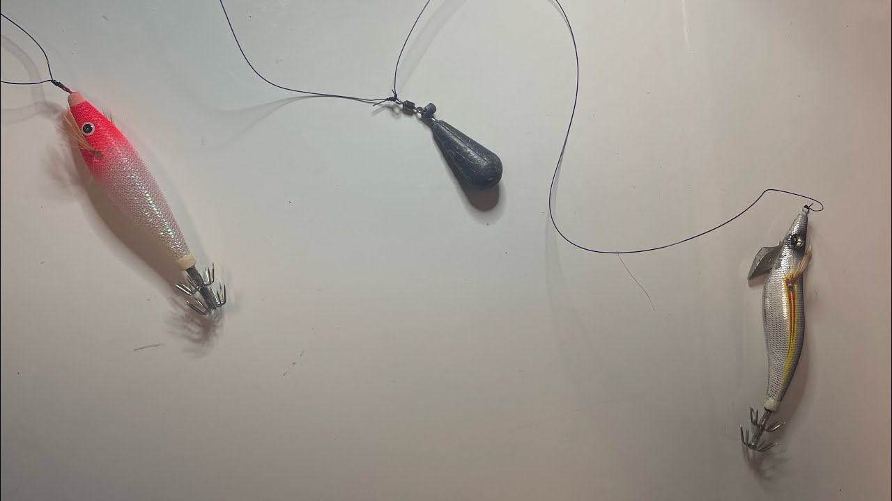 Como montar aparejo doble para eging (chocos , calamares , pulpos)🐙 🦑🐙🦑🐙🦑